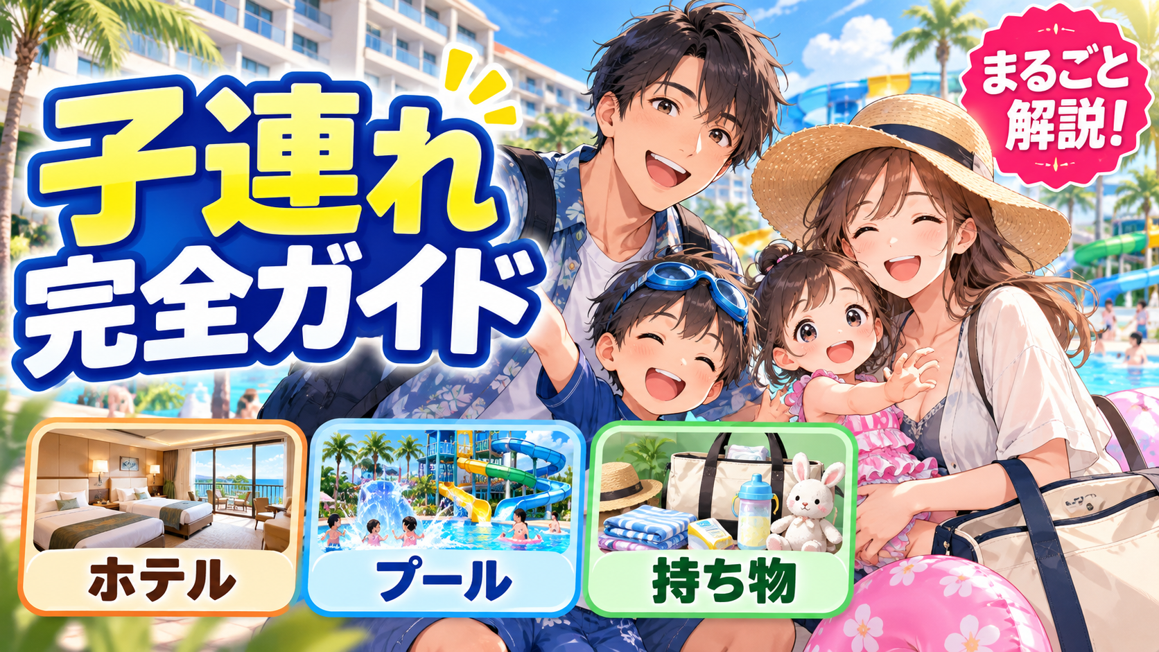 スパリゾートハワイアンズの子連れ完全ガイド|赤ちゃん・幼児・小学生で変わる楽しみ方