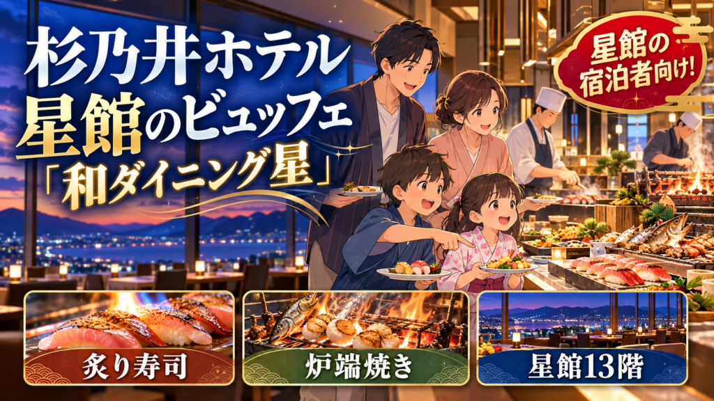杉乃井ホテル星館のビュッフェ「和ダイニング星」｜HOSHIのメニューと利用条件