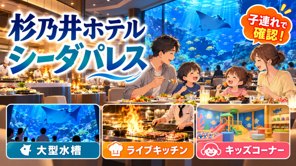杉乃井ホテルのシーダパレス｜子連れビュッフェ・食事を解説