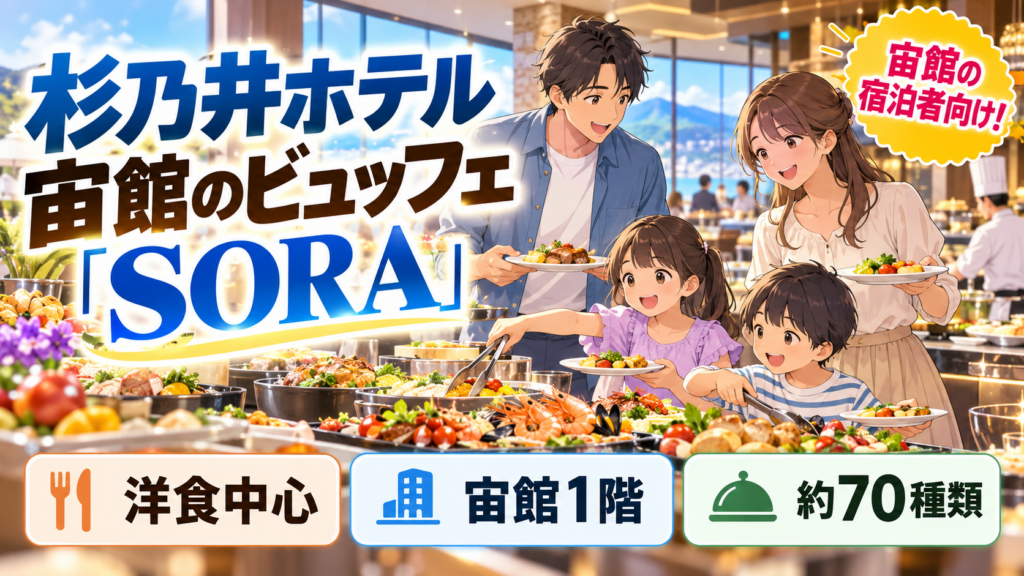 杉乃井ホテル宙館のビュッフェ｜TERRACE & DINING SORAを解説