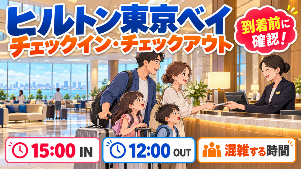 ヒルトン東京ベイのチェックイン・チェックアウト｜時間・混雑する時間帯・手続きの場所