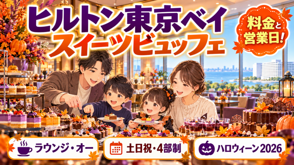 ヒルトン東京ベイのスイーツビュッフェ｜ラウンジ・オーの営業日・4部制・料金を解説