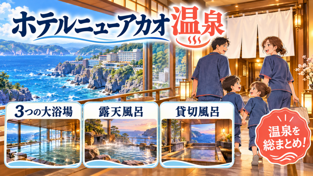 ホテルニューアカオの温泉完全ガイド｜スパリウムニシキ・彩海・波音・貸切風呂を解説