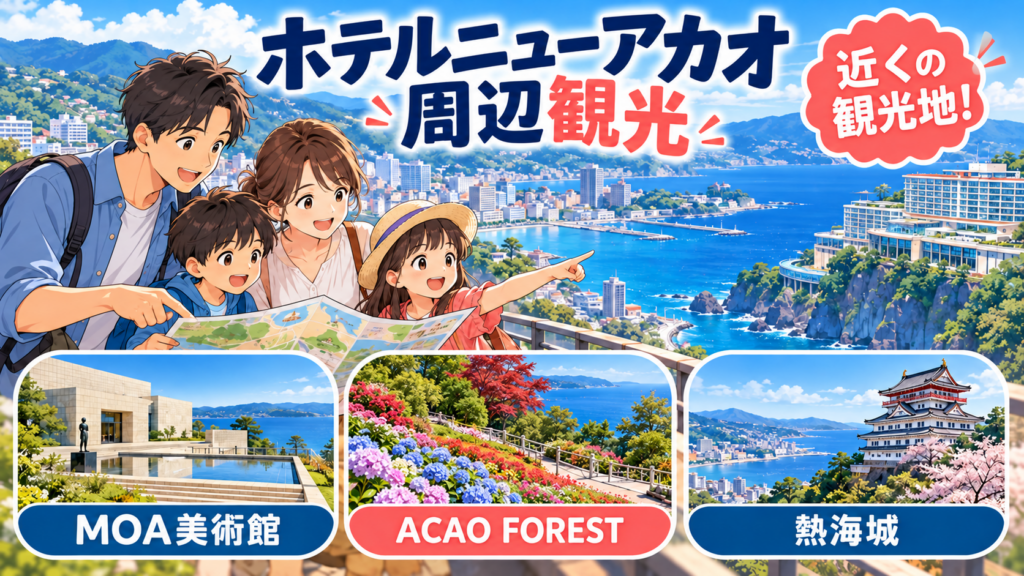 ホテルニューアカオの周辺観光｜熱海駅からバスで行けるMOA美術館と近くの観光地